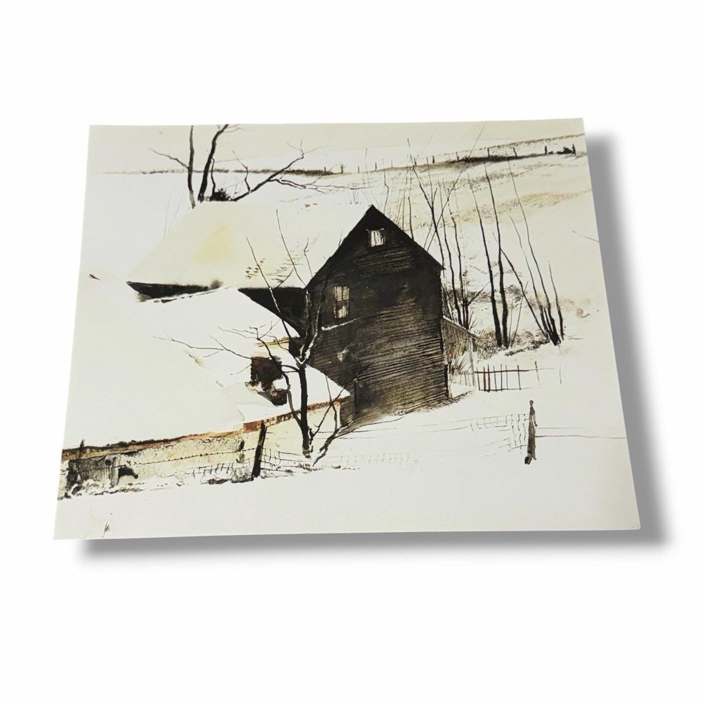 Vintage Art Illustration Bookplate The Corner by Andrew Wyeth 1987 Print AE